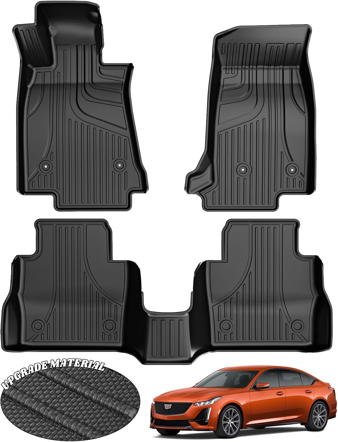 Heavy Duty TPE All Weather Floor Mats for Cadillac CT5 2020-2025