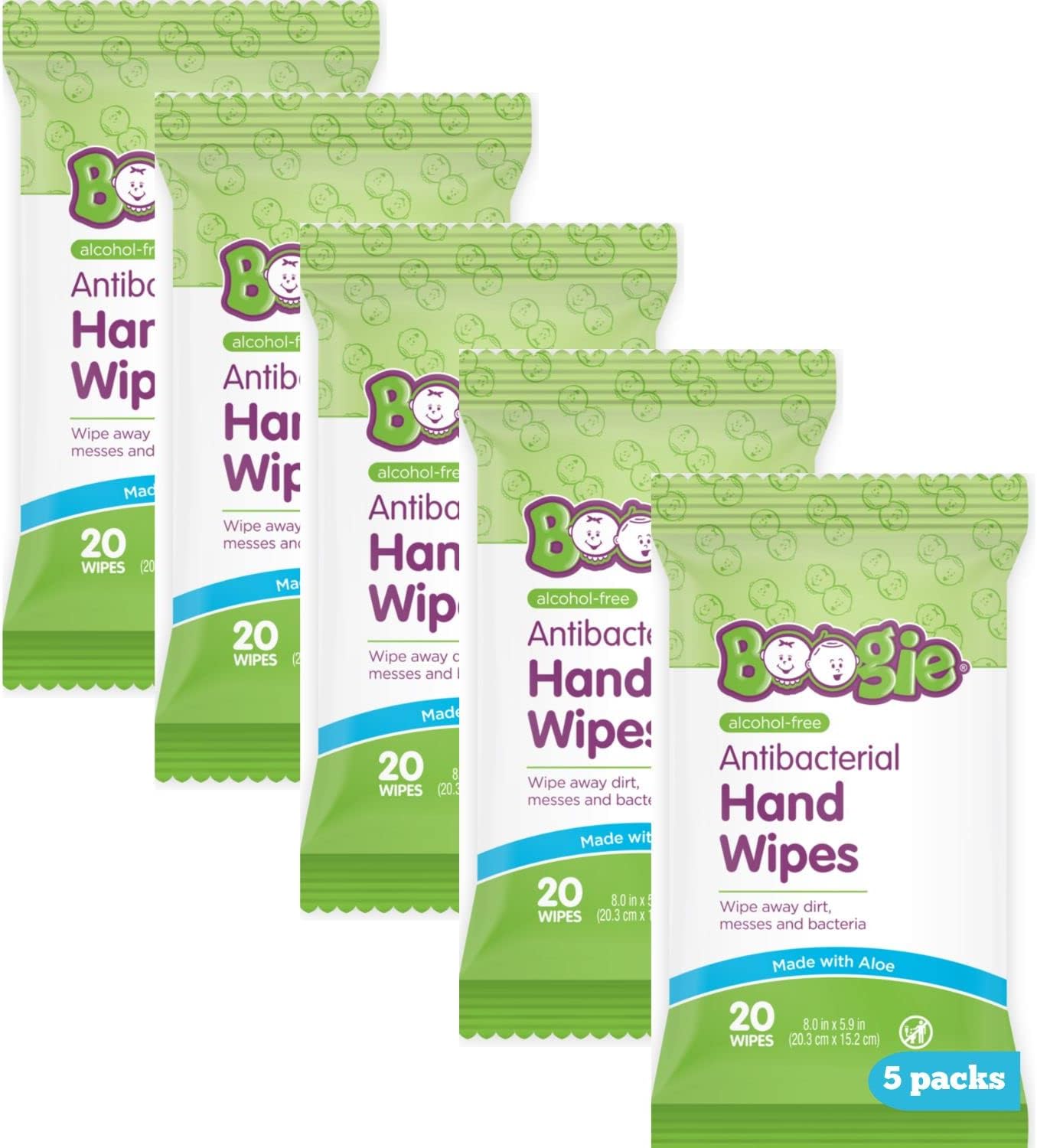 Boogie Antibacterial Hand Wipes - Gentle & Moisturizing