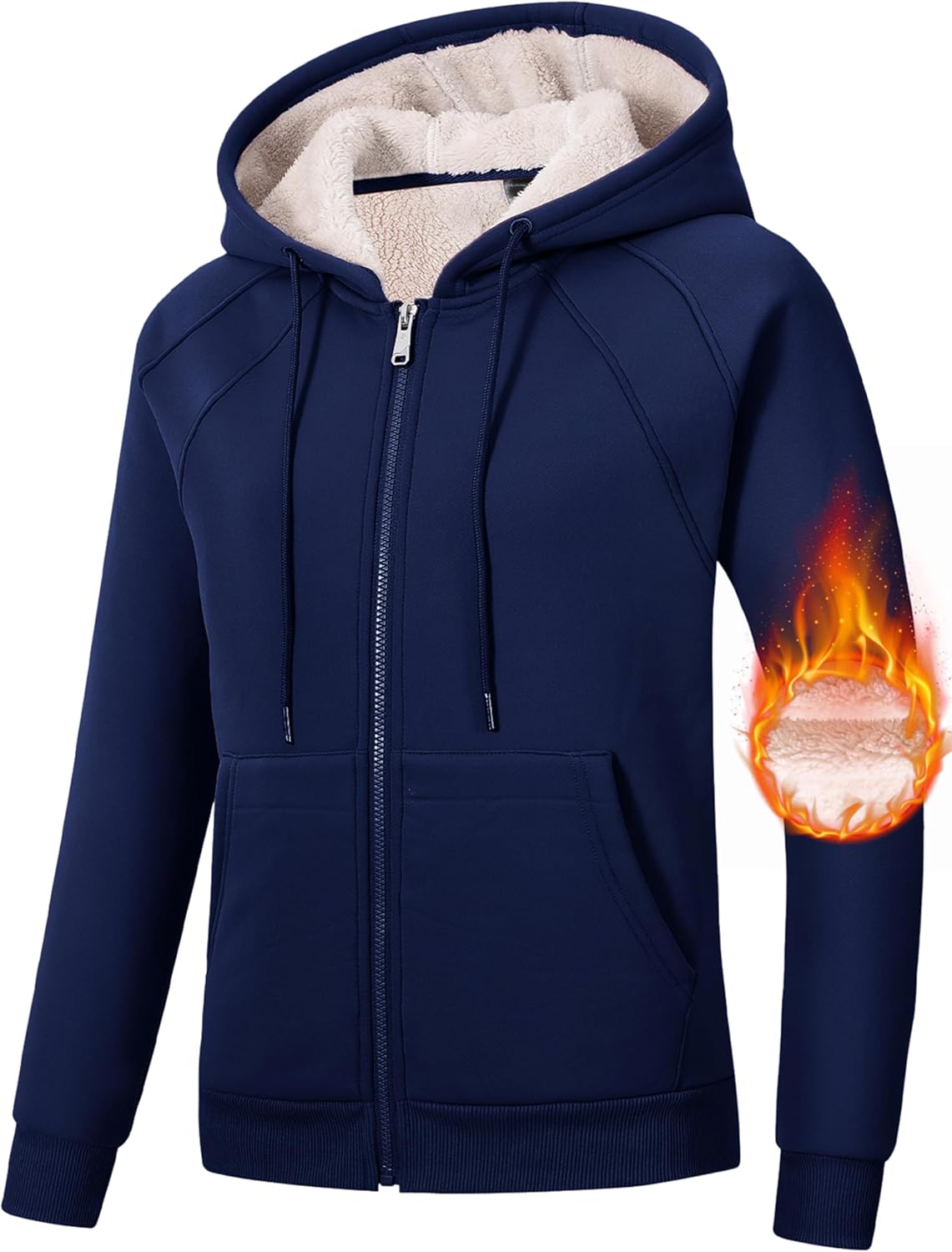 MoFiz Women's Fleece Zip Up Hoodie for Cozy Winter Wear