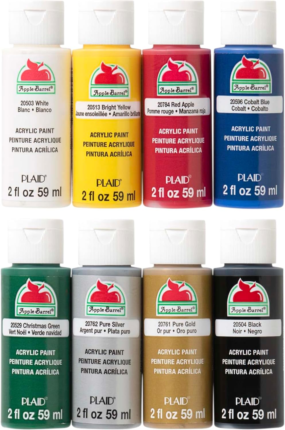 Apple Barrel Non-Toxic Acrylic Paint Set - Vibrant Colors, Versatile Use