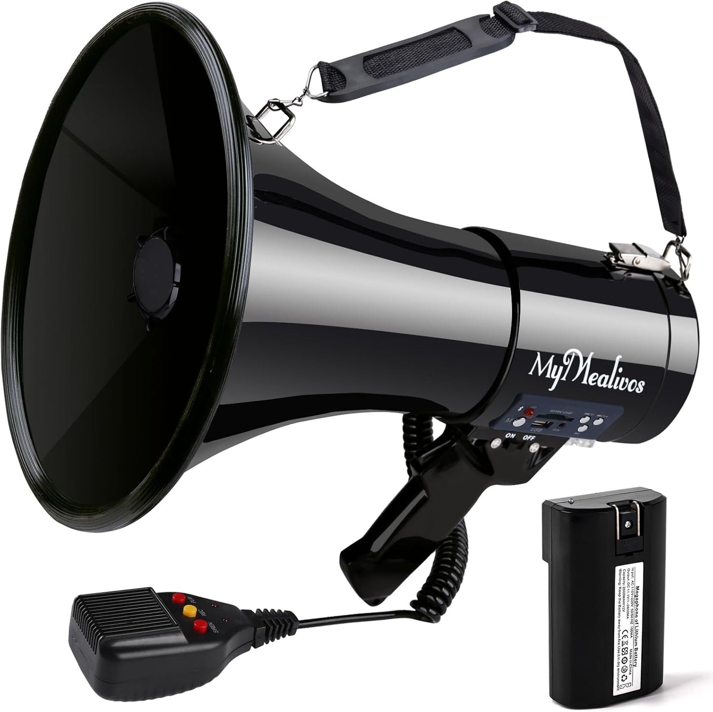 50W Bluetooth Megaphone with Rechargeable Battery for Events