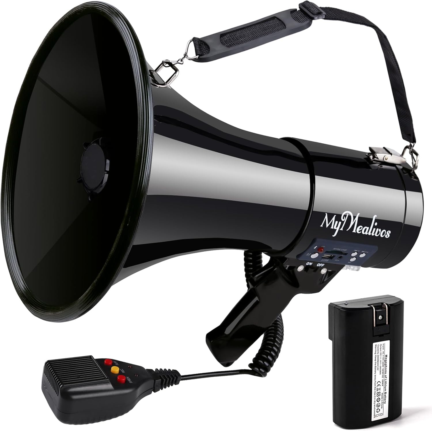 50W Bluetooth Megaphone with Rechargeable Battery for Events