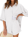 Women's Waffle Knit Lounge Set by Ekouaer for Cozy Relaxation
