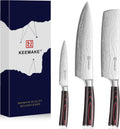 KEEMAKE Kitchen Knife Set, 3-Piece Professional Chef Knives - Sharp