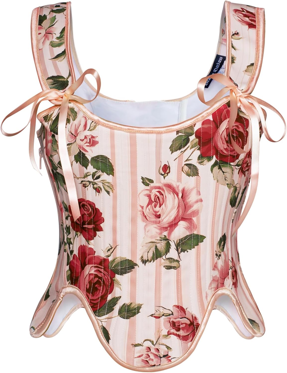 Renaissance Floral Lace Up Bodyshaper Corset Bustier Tops