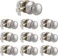 Probrico Door Knobs Interior Passage Brushed Nickel 10 Pack