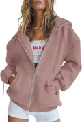 PRETTYGARDEN Women's 2025 Zip Up Y2K Hoodie - Cozy Fleece Jacket SIZE