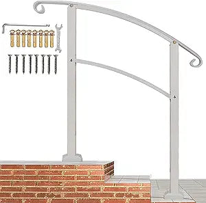 Transitional Handrails for Outdoor Steps - Wrought Iron Safety