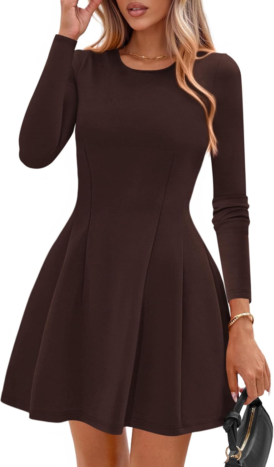 PRETTYGARDEN Long Sleeve Mini Dress for Women 2025 Fall Style