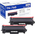 TN760 Toner for Brother Printer - 2-Pack High Yield Replacement