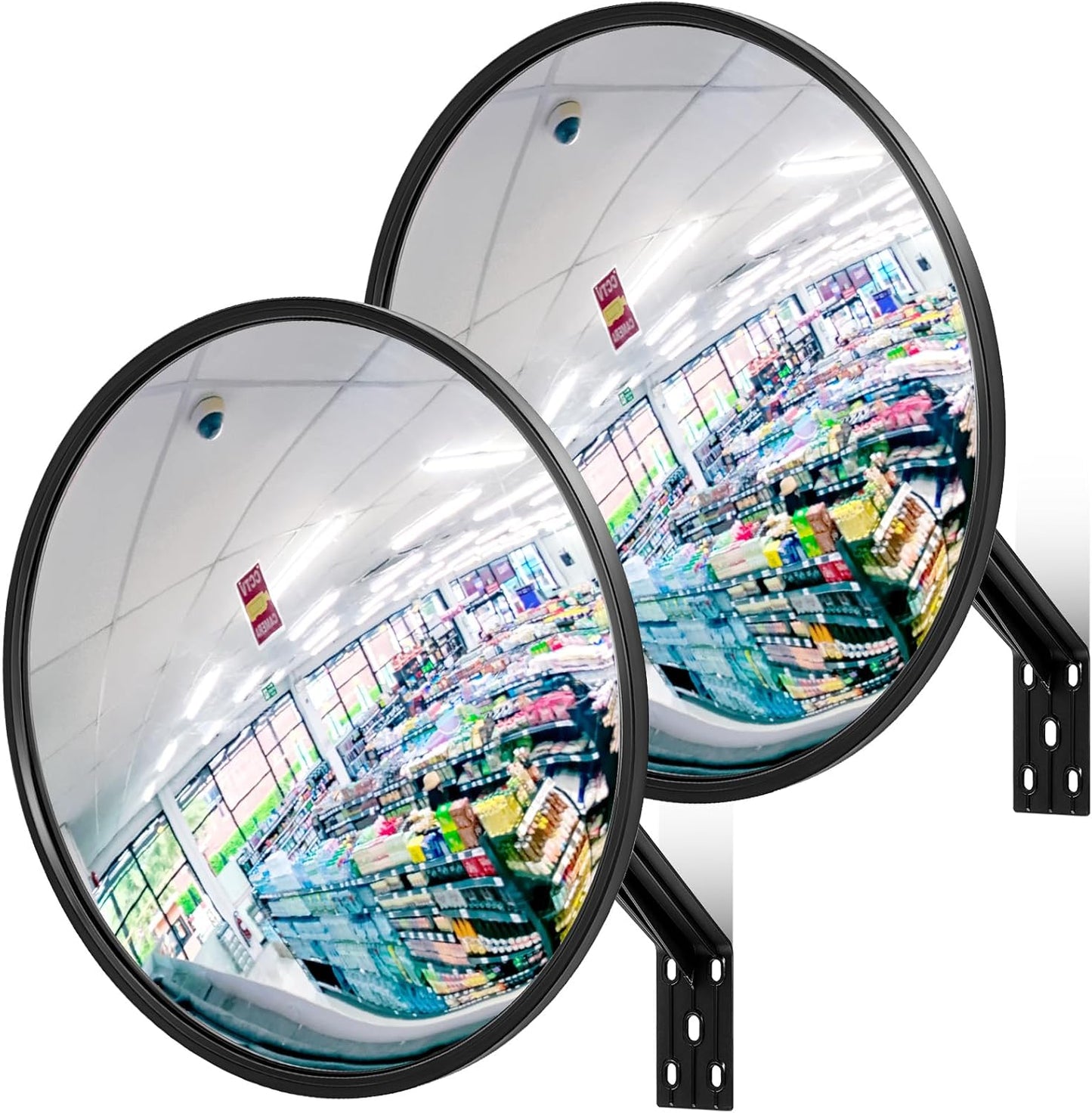 Maitys 2 Pcs 12 Inch Convex Mirror for Safety and Security