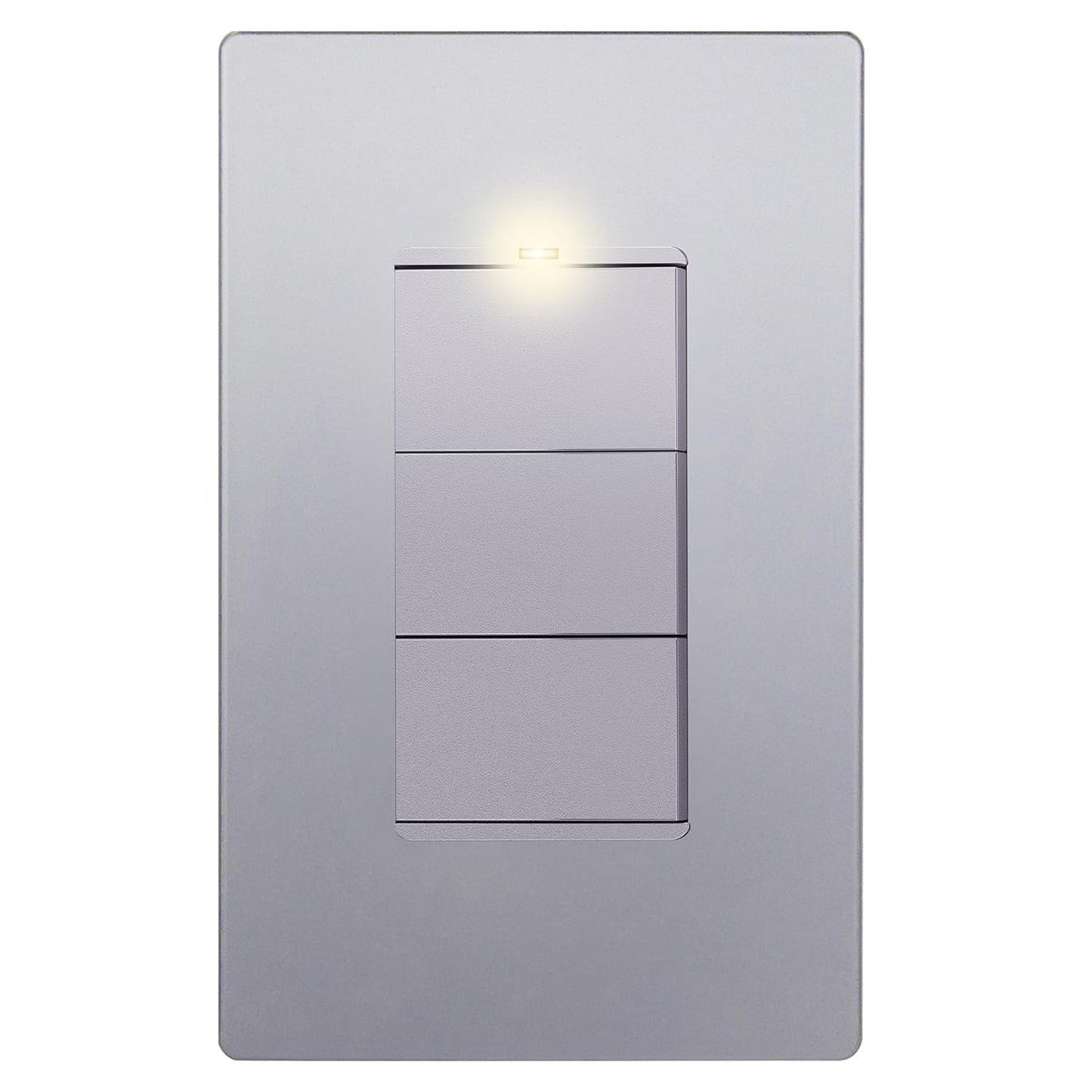LIDER Minimalist Design Lighted Triple Switch with Wall Plate