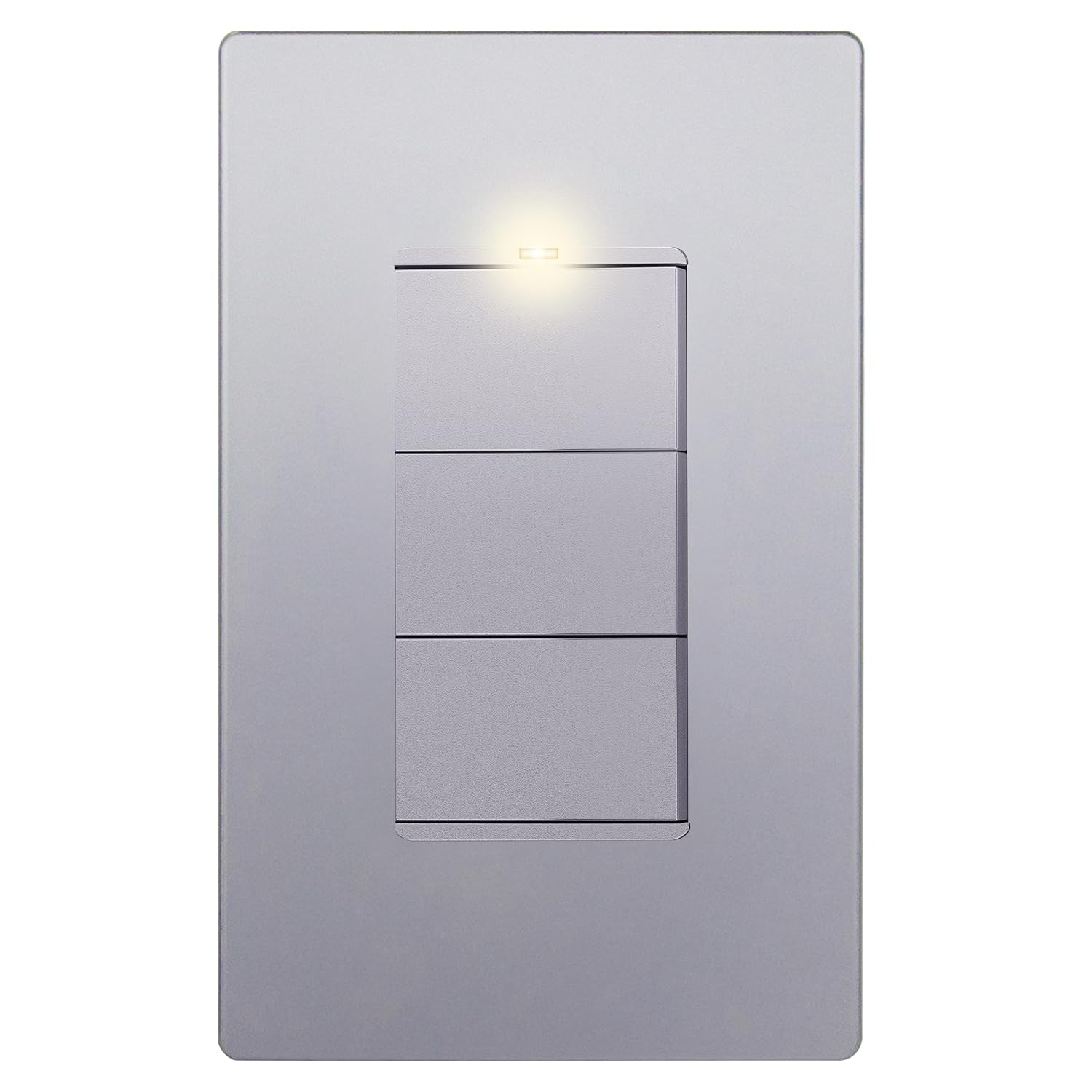 LIDER Minimalist Design Lighted Triple Switch with Wall Plate