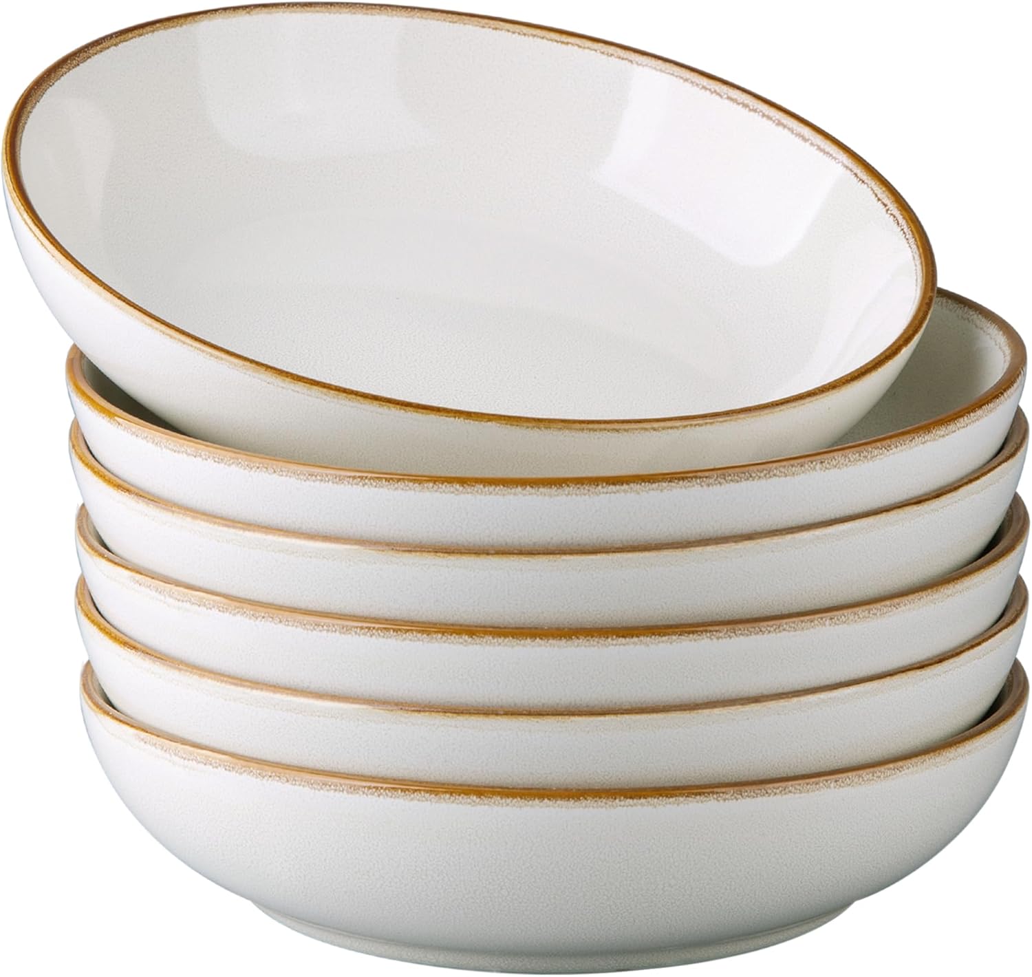 Large Pasta Bowls Set of 6 - 36oz Ceramic Salad Bowls
