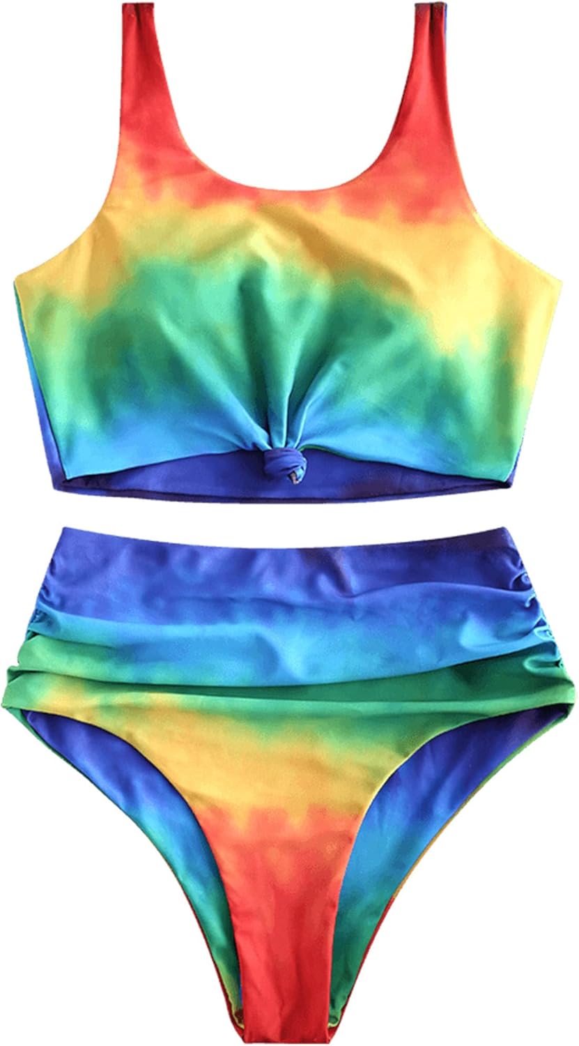 ZAFUL Women's High Waisted Tankini Swimsuit for Summer Fun