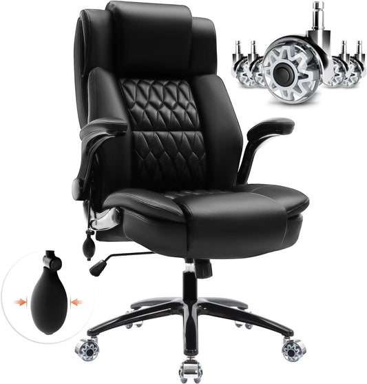 High Back Office Chair w/ Adjustable Lumbar - HAMAOKA