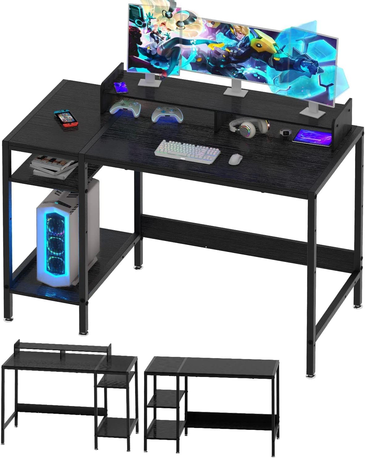 Computer Desk - 47 Gaming Desk with Storage for Home Office