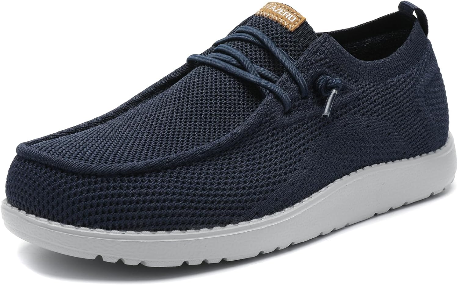 1TAZERO Wide Shoes for Men - Comfortable Slip-On Walking Loafers