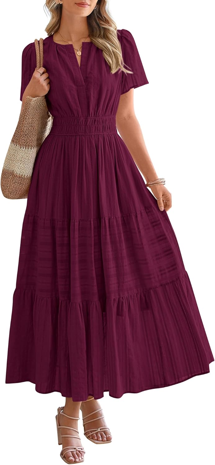 BTFBM Womens Summer Casual Maxi Dress with Pockets and Style