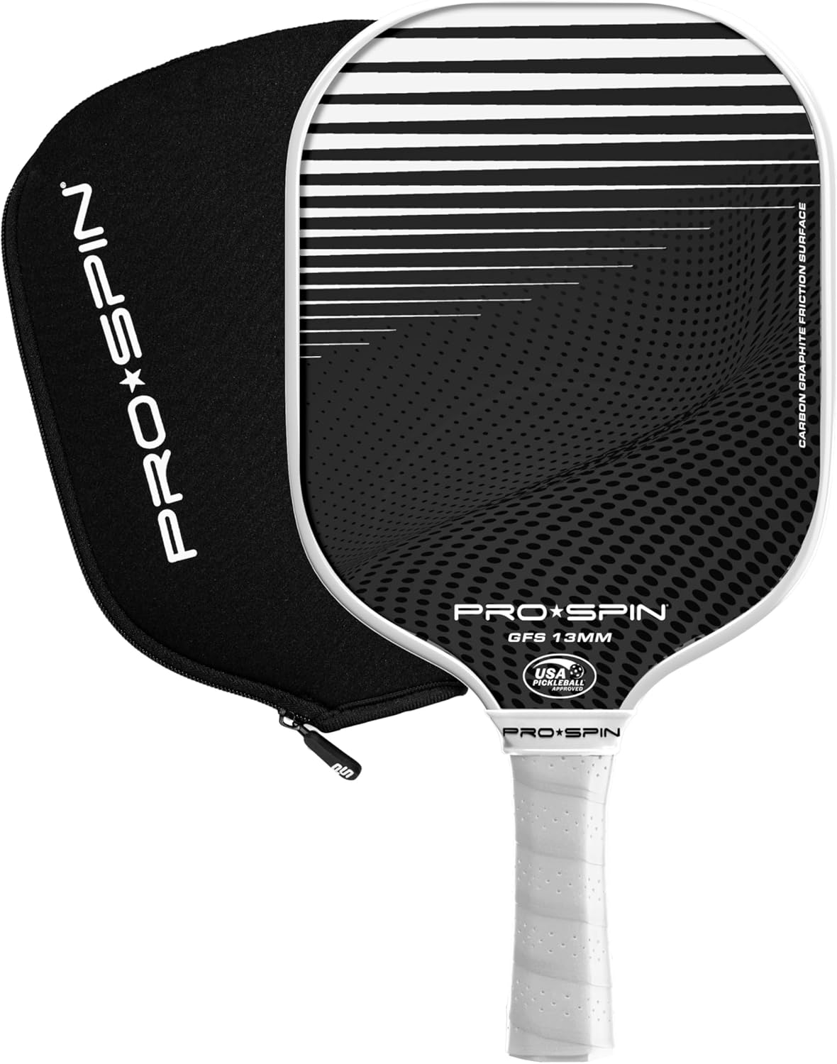 PRO SPIN Pickleball Paddles Set of 2 with Cover & Balls