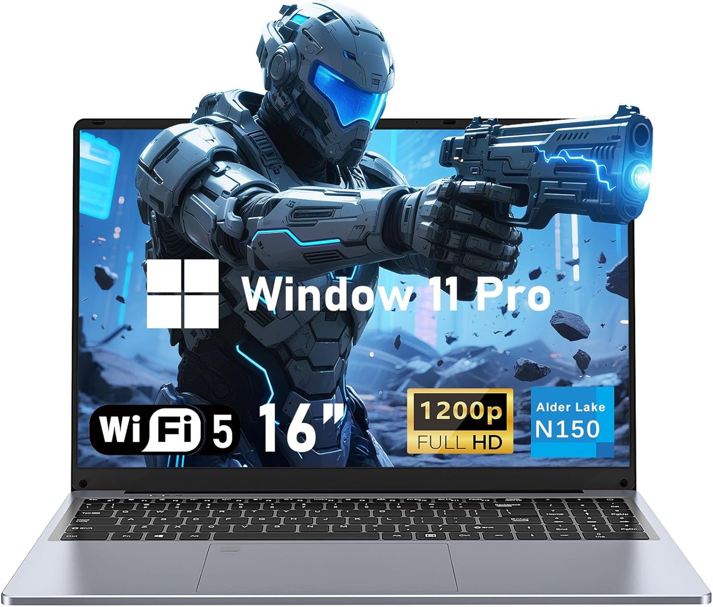 Gaming Laptop Computer with 16 Inch Display and 16GB RAM