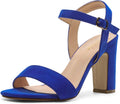 DREAM PAIRS Womens Chunky Heels Open Toe Ankle Strap - Comfortable