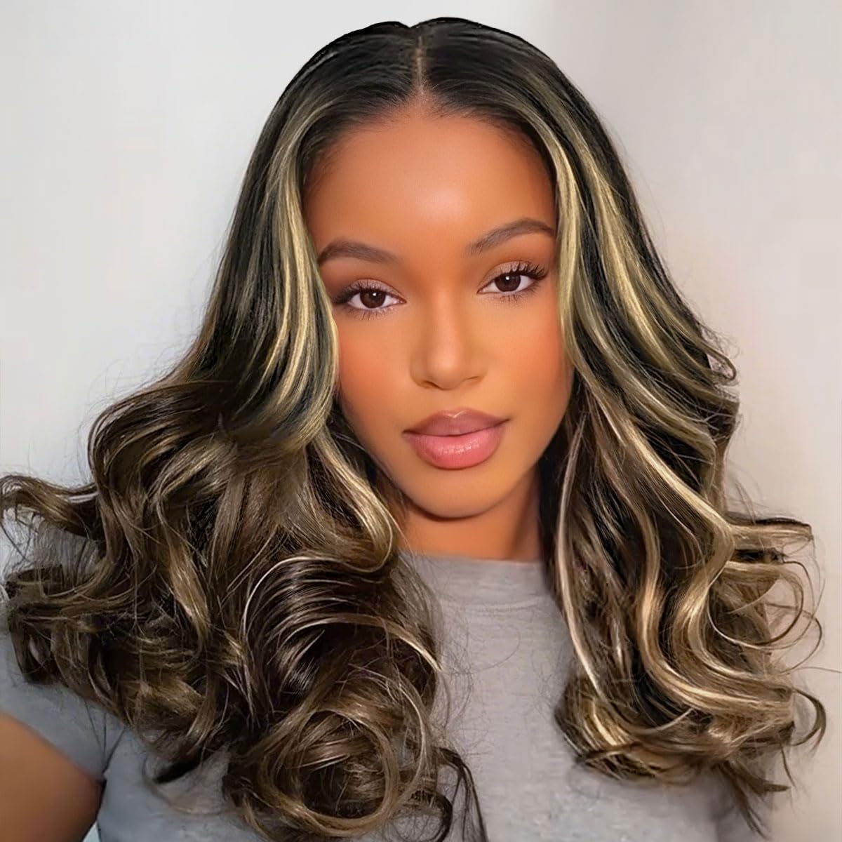 Balayage Loose Body Wave Glueless Wigs for Black Women