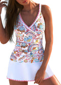 ROSEWE Two Piece Tankini Swimsuit - Tummy Control Swimdress