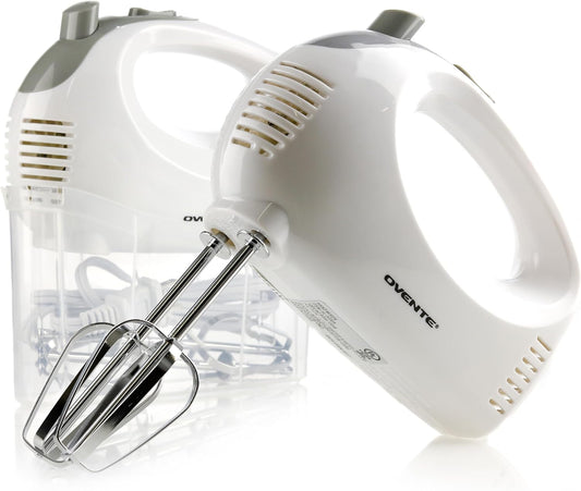 Powerful 5-Speed Hand Mixer + Whisk Attachments!