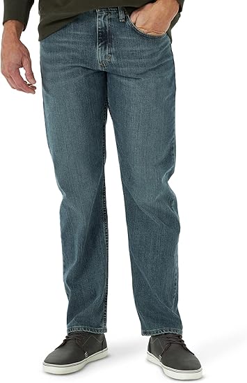 Wrangler Men's Free-to-Stretch Relaxed Fit Jean for Comfort