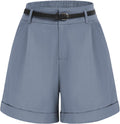 Belle Poque Women Bermuda Shorts with Elastic Waist and Pockets