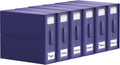 SheetCube Bed Sheet Organizers 6 Pack Navy Blue - Foldable Linen