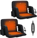 Heated Stadium Seat Cushion with Back Support Sportneer
