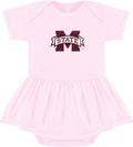 Sweet College Baby Bodysuit Dress with Picot Trim for Girls