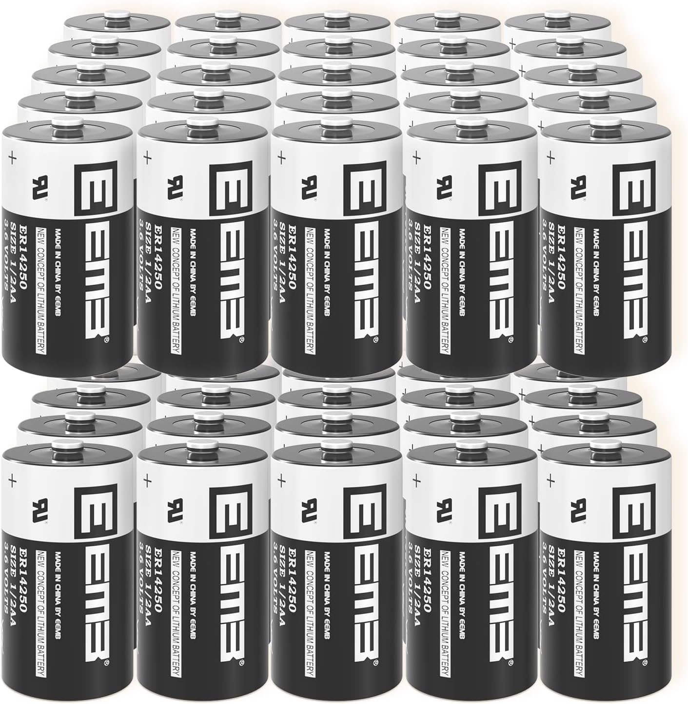 EEMB 50PACK ER14250 1/2AA 3.6V Lithium Battery for Devices