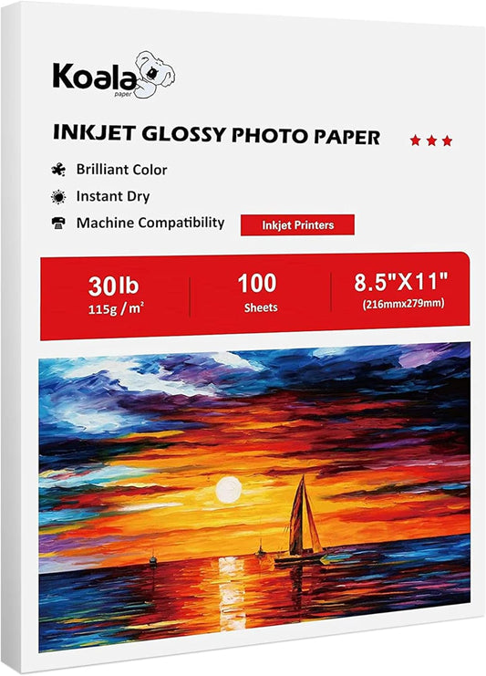 KOALA PAPER: Glossy Thin Inkjet Sheets - DYE INK Compatible
