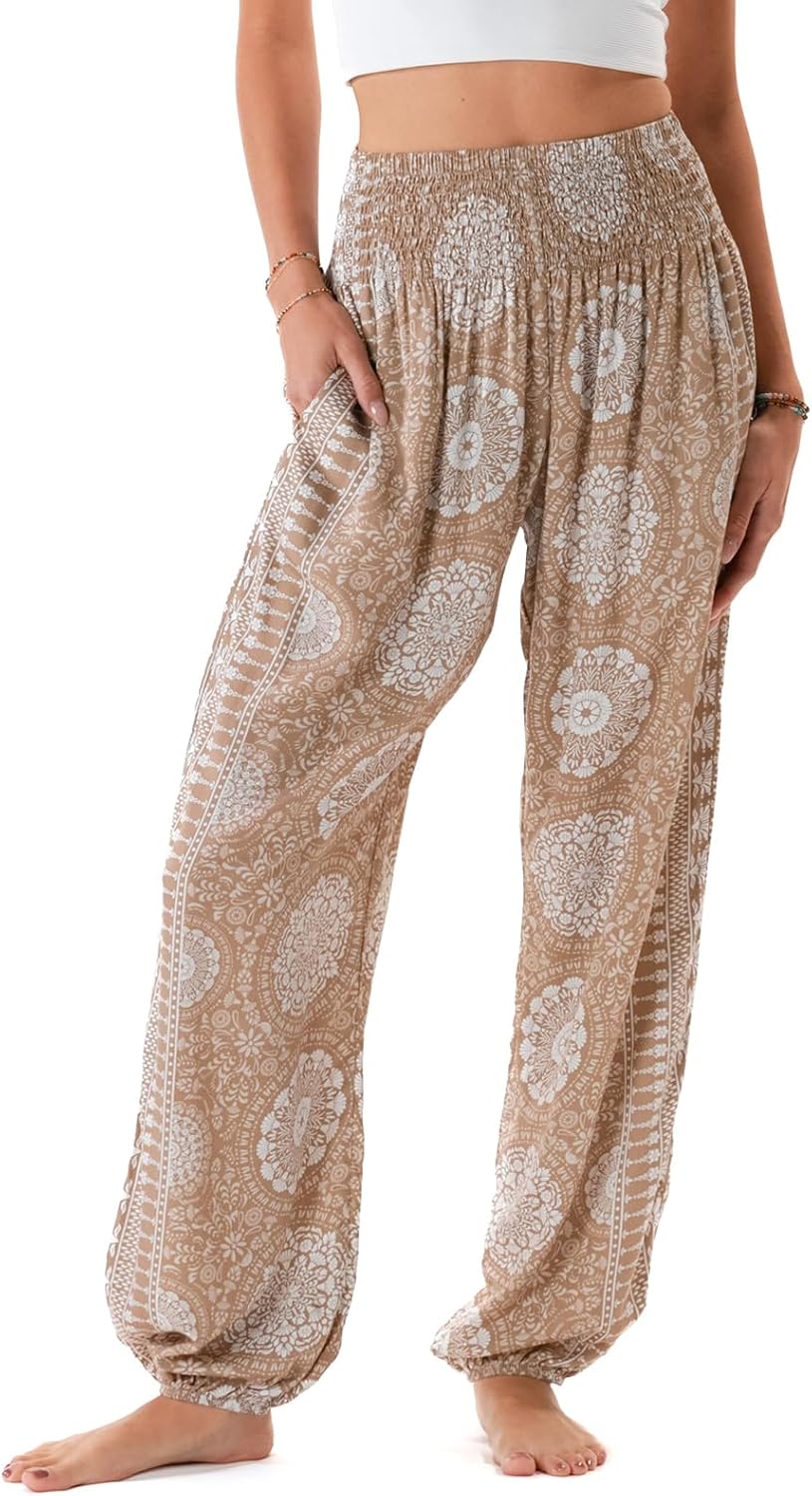 Lotus and Luna Women's Harem Pants for Beach and Lounge