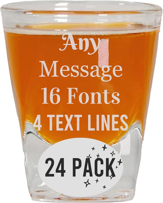Personalized Shot Glass Bulk Pack for Custom Celebrations