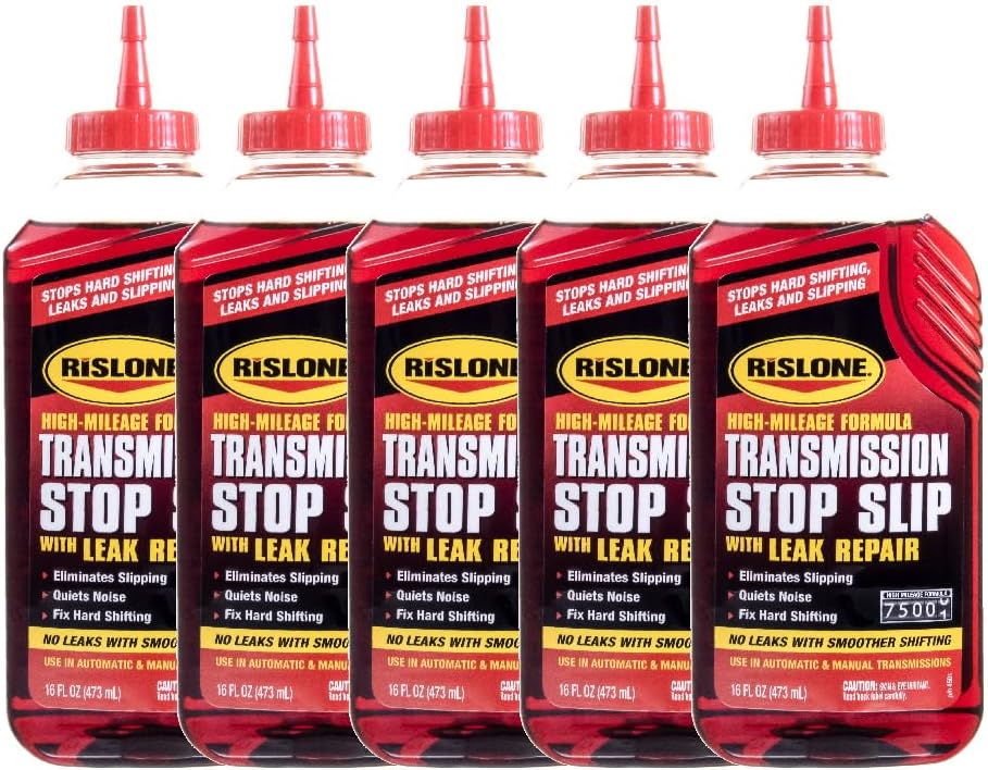 Rislone High Mileage Transmission Stop Slip with Leak Repair