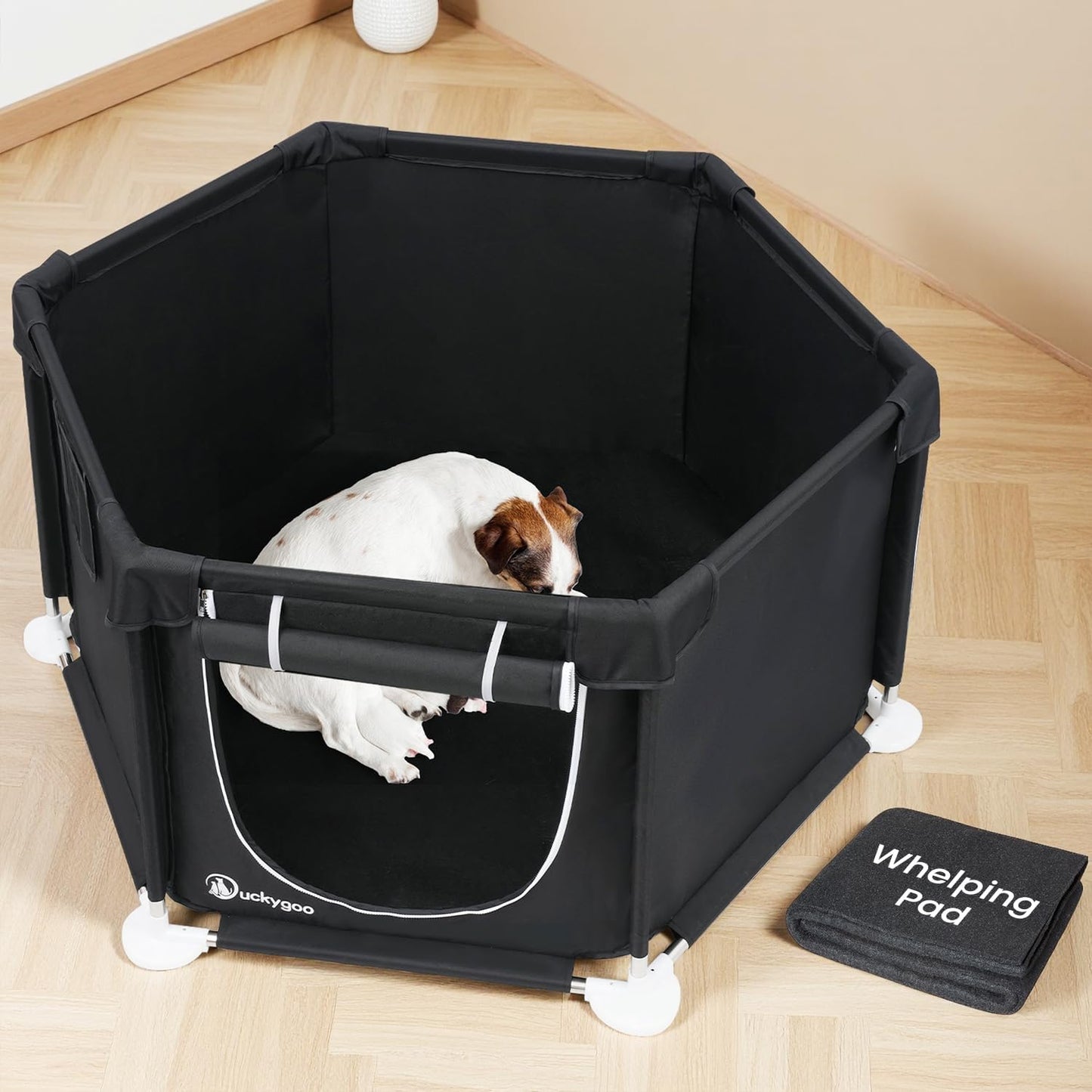 Whelping Box for Dogs - Sturdy 24x24x25 in Play Pen for Puppies