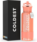 Coldest Insulated Water Bottle with Straw Lid - 32 oz Pink Froze