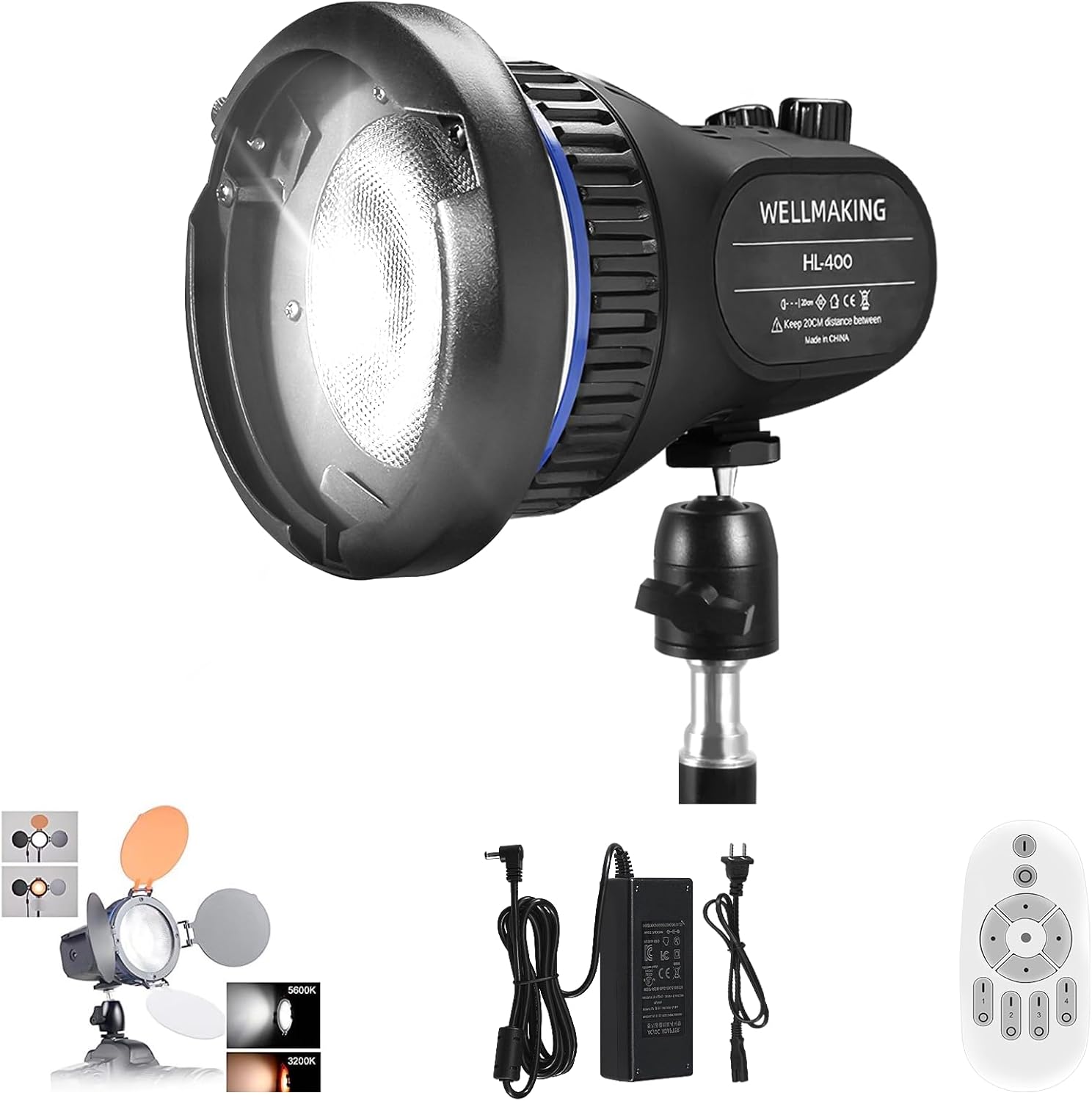 40W Portable Continuous Light for Video Recording and Photography