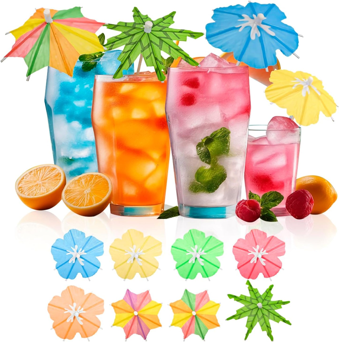 150PCS Girla Cocktail Umbrella Picks for Tropical Parties