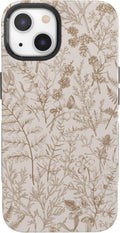 Casely iPhone 13 Case Beige Garden - Neutral Floral Protection