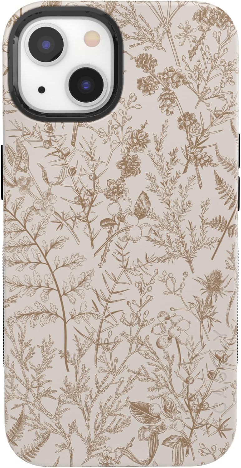 Ultra-Protective Casely iPhone 13 Case in Beige Garden Design