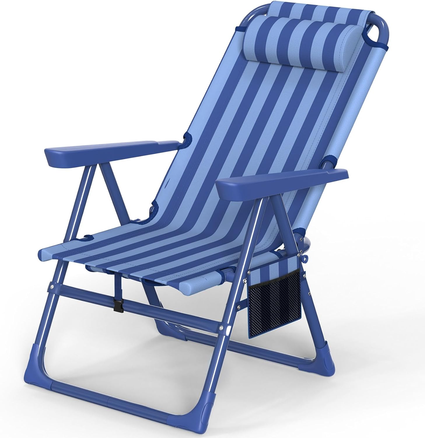 Suteck Beach Chair: 6-Position Recliner with Cooler Bag