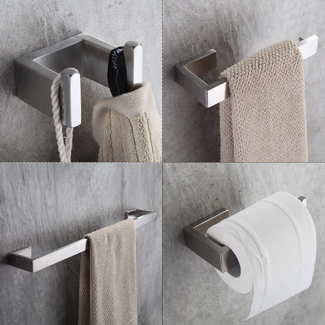 Fapully Four Piece Bathroom Accessories Set for Modern Spaces