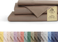Linen Home 100% Cotton Percale Sheets Queen Size - Crisp Hotel Feel