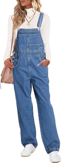 Overalls Women Loose Fit Denim Bib Baggy Jumpsuit - Comfortable