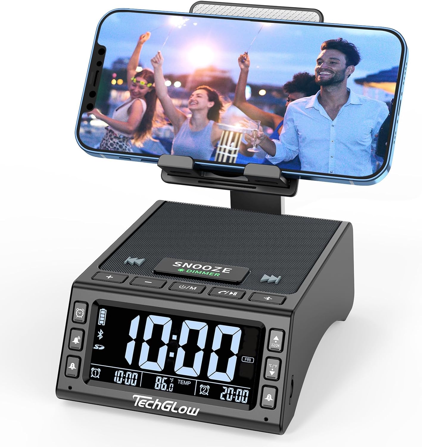 TechGlow Foldable Cellphone Stand with Bluetooth Speaker Gift